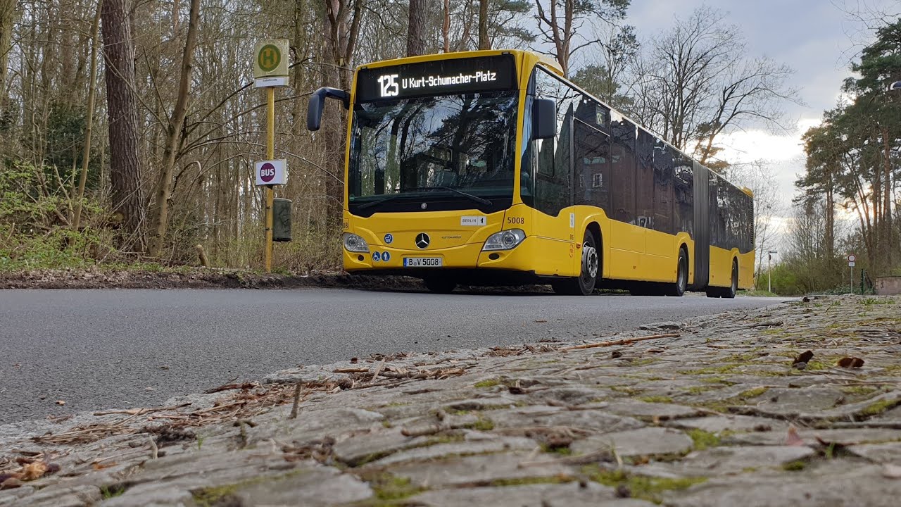 Berlin Bus|Mitfahrt im MB GN 20 auf dem 125 von Invalidensiedlung bis U Kurt-Schumacher-Platz
