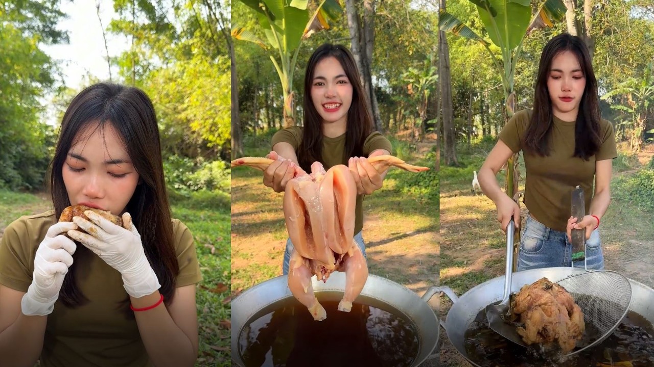 Amazing cooking deep fried chicken braised recipe