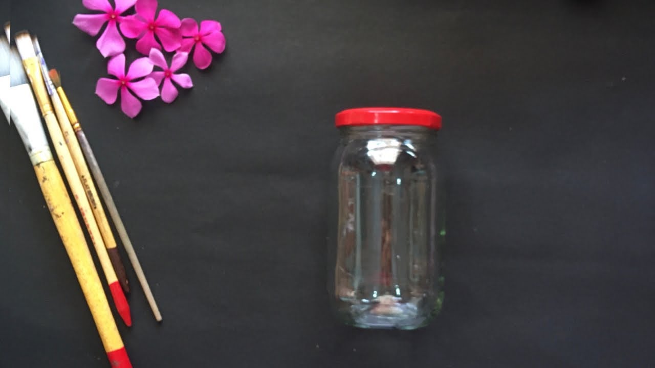 Revamp your old jam bottle. /jam bottle DIY / JAM bottle painting #heartandcraftswithdiksha👍😀