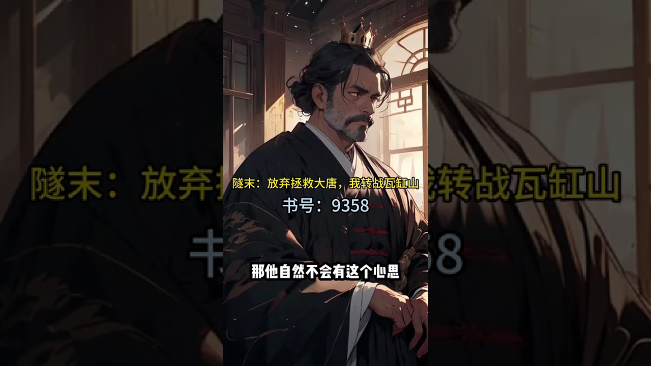 书名:《隧末：放弃拯救大唐，我转战瓦缸山》，主角配角：李渊林凡，书号：9358，点击视频左下角阅读全文，私信回复数字“1”获取小说卡片阅读全文，感谢您的观看支持~谢谢！#小说 #推文 #文荒推荐