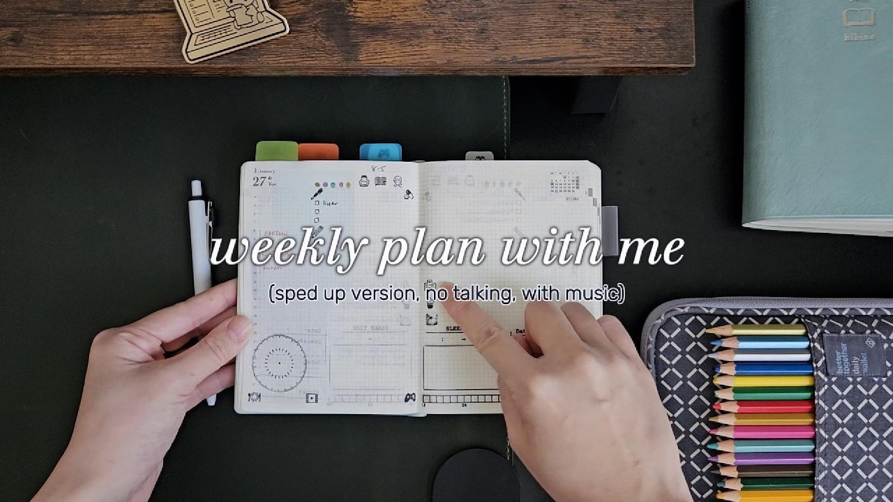 Weekly Plan With Me | Midori Hibino | No Talking, Music Only, Sped-Up