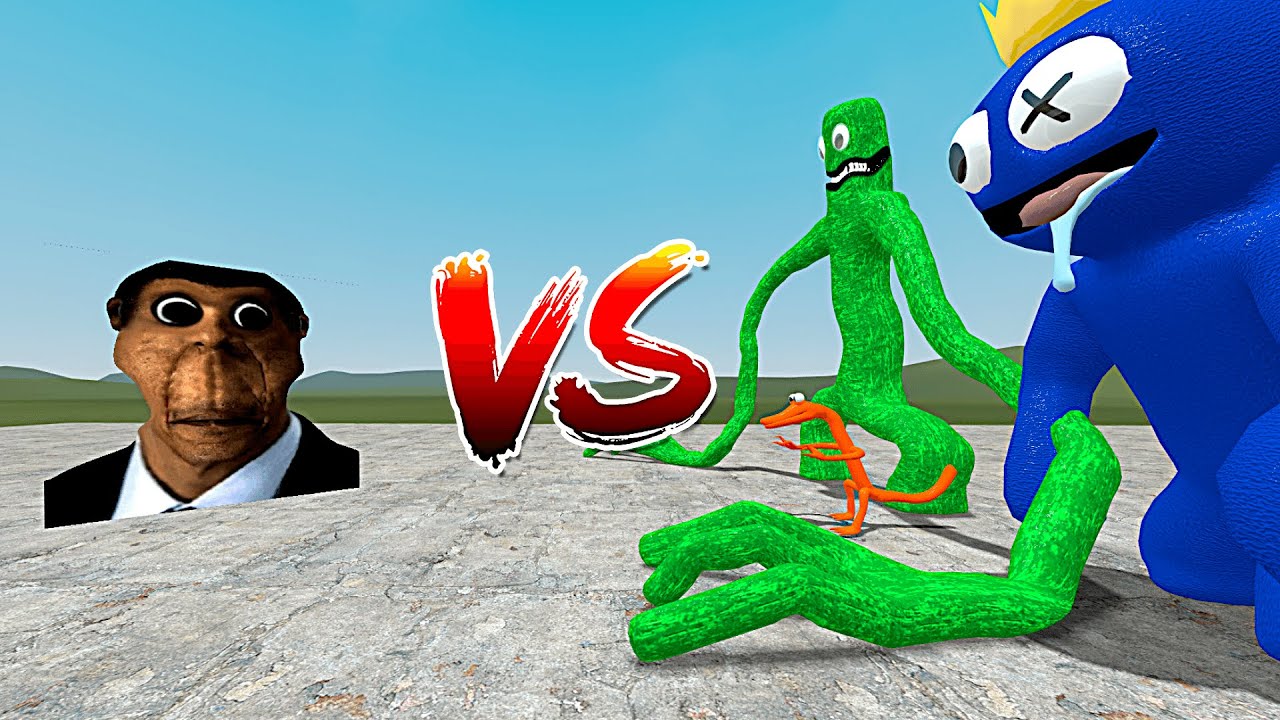 OBUNGA VS RAINBOWFRIENDS CHARACTERS IN GARRYS MOD