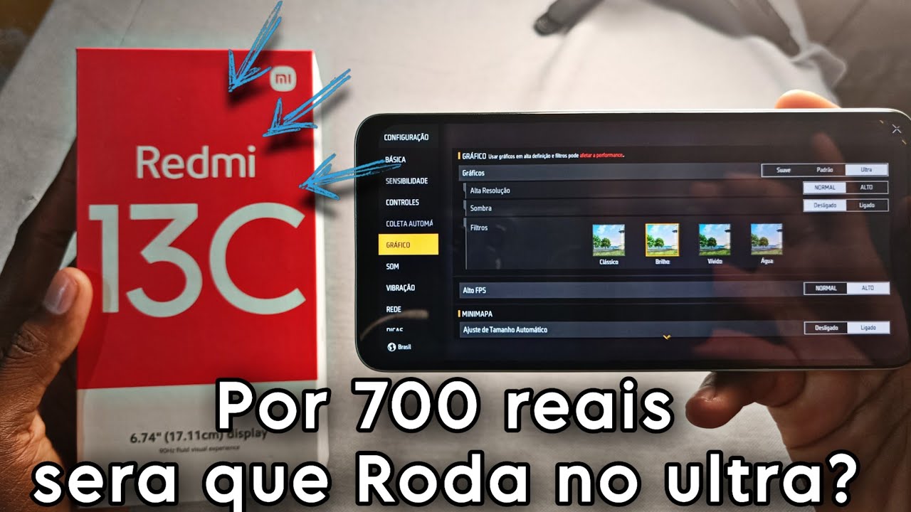 REDMI 13C FREE FIRE ULTRA 60 FPS