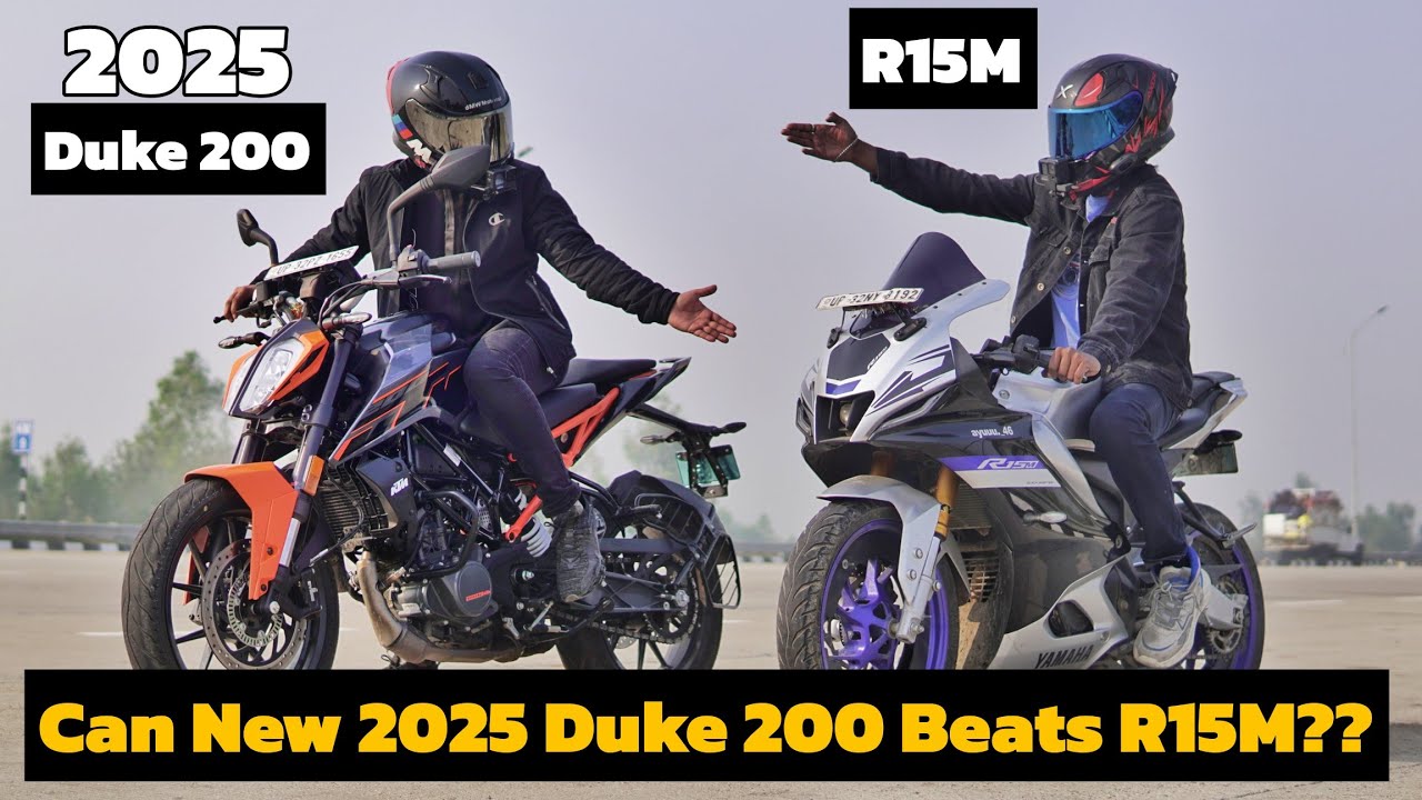 2025 Duke 200 Vs Yamaha R15M | Top End Race | Can New Duke 200 Beats R15M??