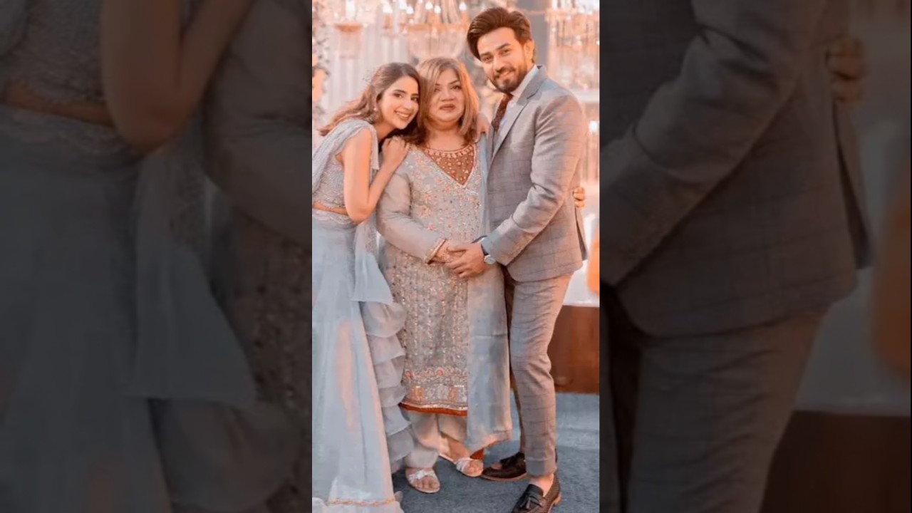 Ali Ansari real family 💖💕 pictures ✨  mother,sister ,wife saboor aly💞 sajal aly# shorts