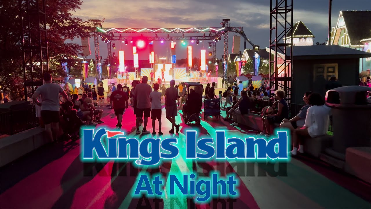 Kings Island at Night! Spectacular Views, Fireworks and Drone Show!