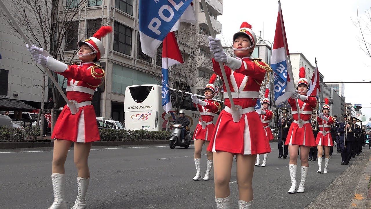 京都府警察音楽隊＆カラーガード隊　おもてなしのまち下京区 安心安全強化活動～2019春の陣～