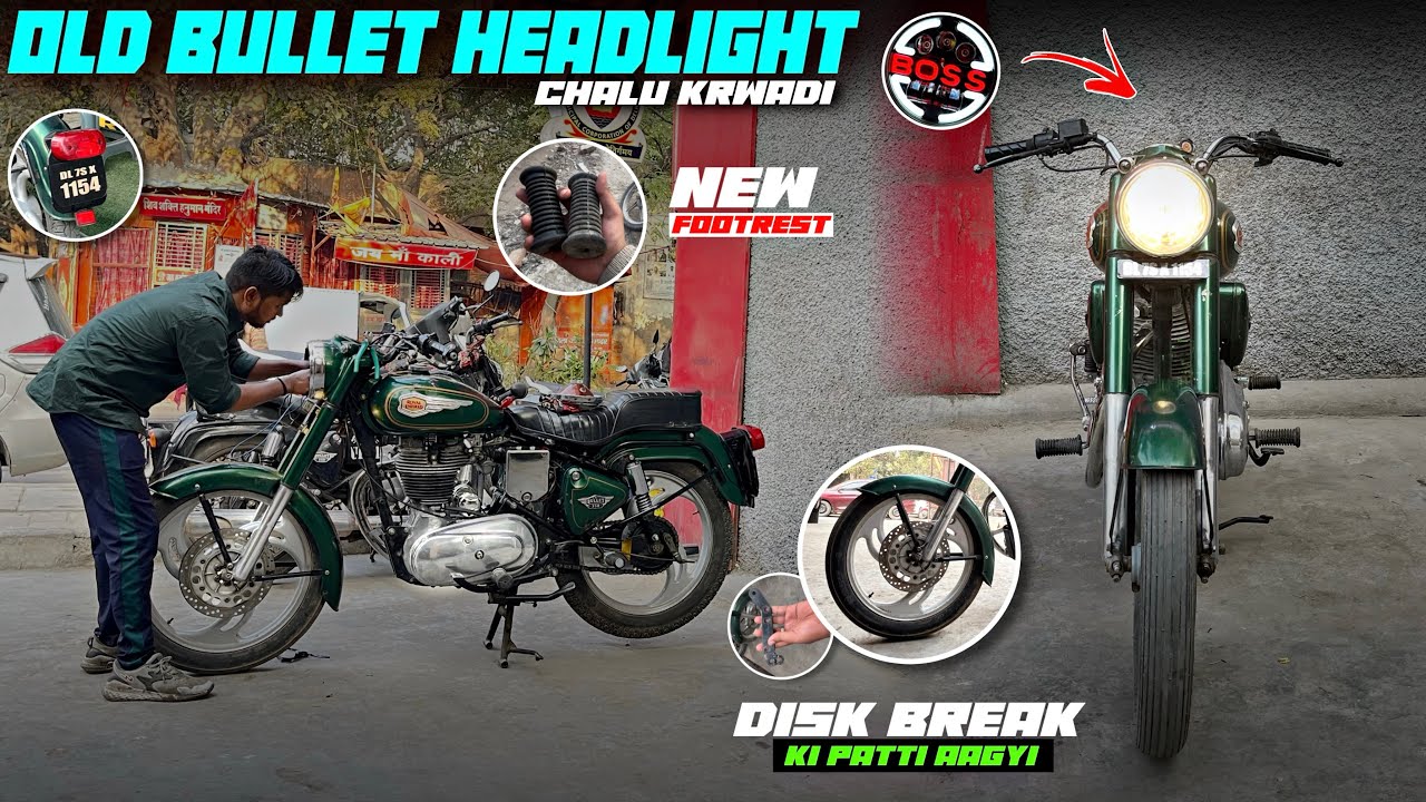 Old Bullet ko krwadia Modify 🔥 | Nahi Lg Paai Disk Break 😥 | Old Bullet Modification |@b4bullet 