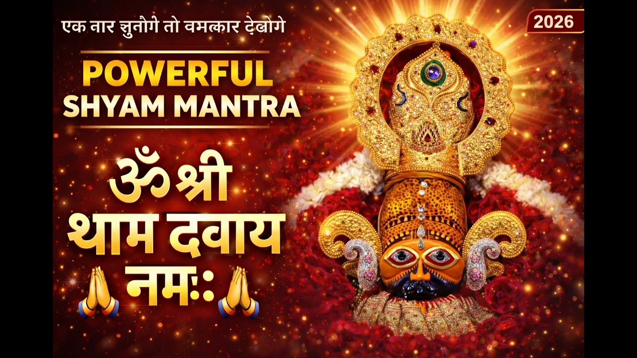 Om Shri Shyam Devaya Namah | Powerful Khatu Shyam Mantra 2026 | ॐ श्री श्याम देवाय नम