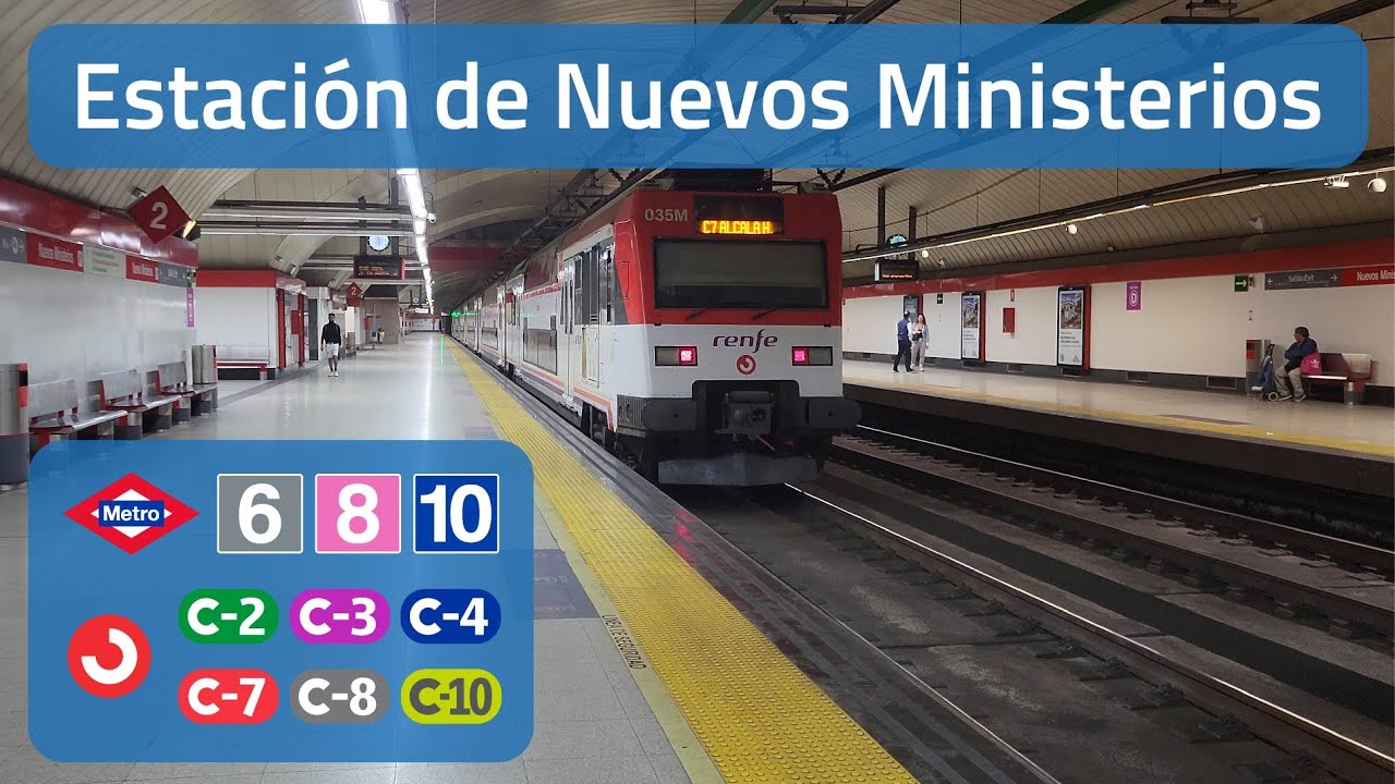Circulaciones por la estación de Nuevos Ministerios (Cercanías y Metro de Madrid)