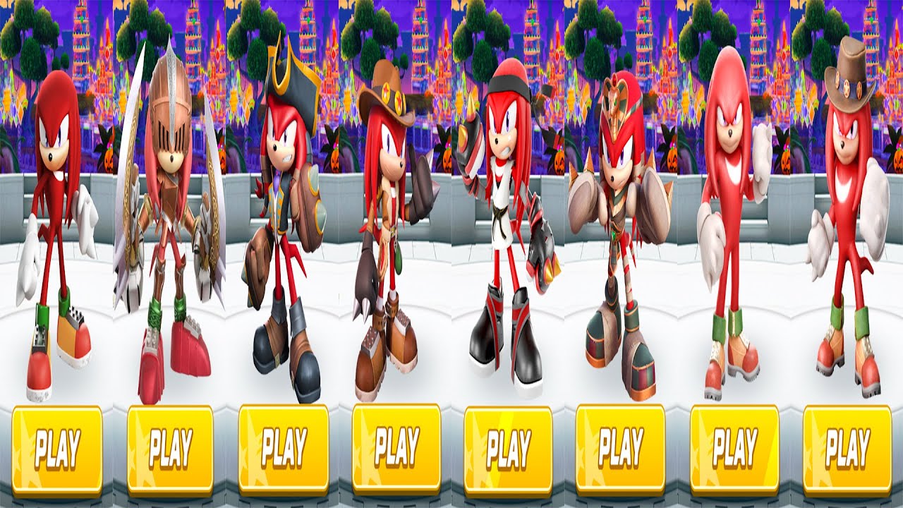 Sonic Forces All Knuckles the Encida Runners Battle: Original, Dread, Gawain, Movie, Treasure, Mummy