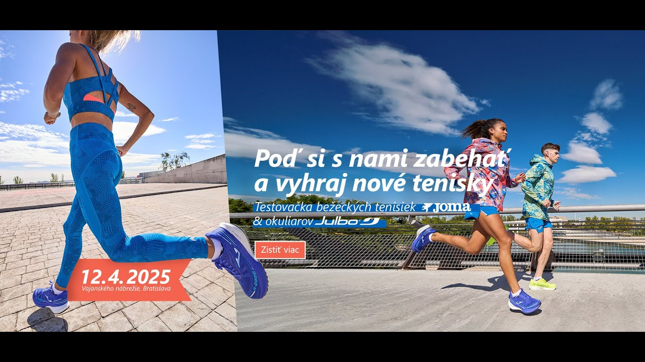 Trekland TESTOVAČKA tenisiek JOMA a okuliarov JULBO