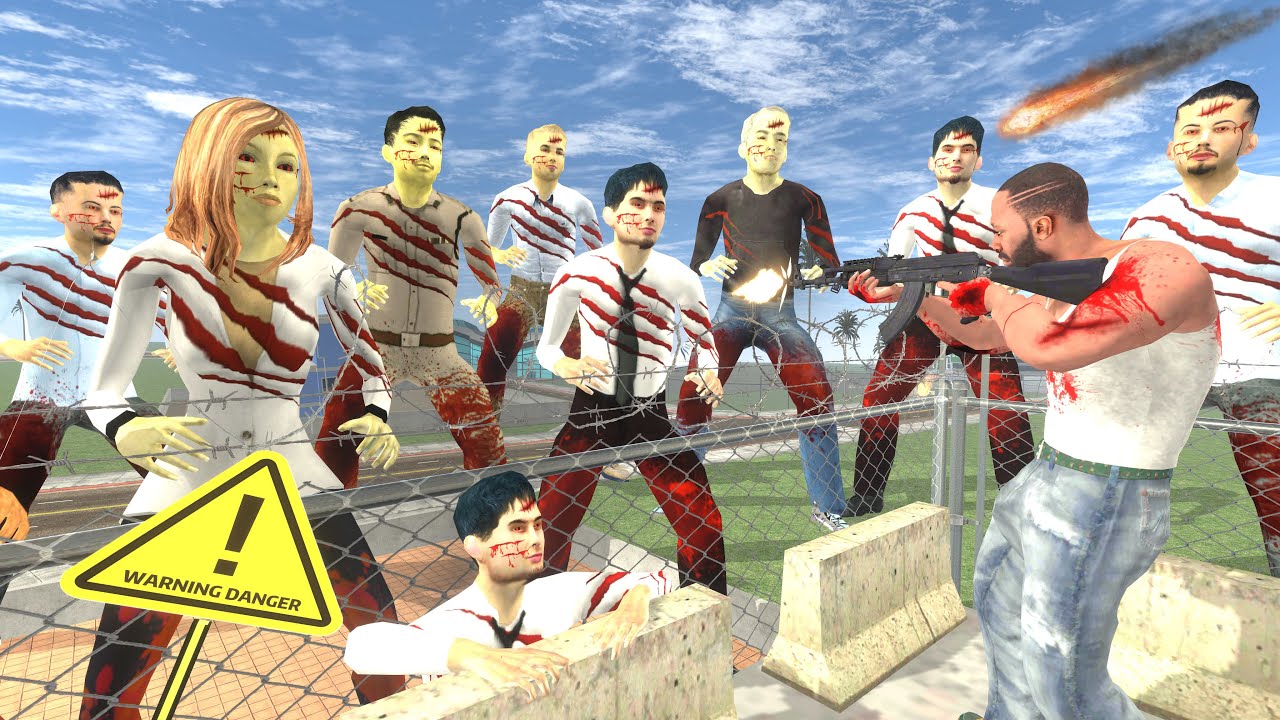 Franklin Saving His House From Zombie NPC In Indian Bike Driving 3D