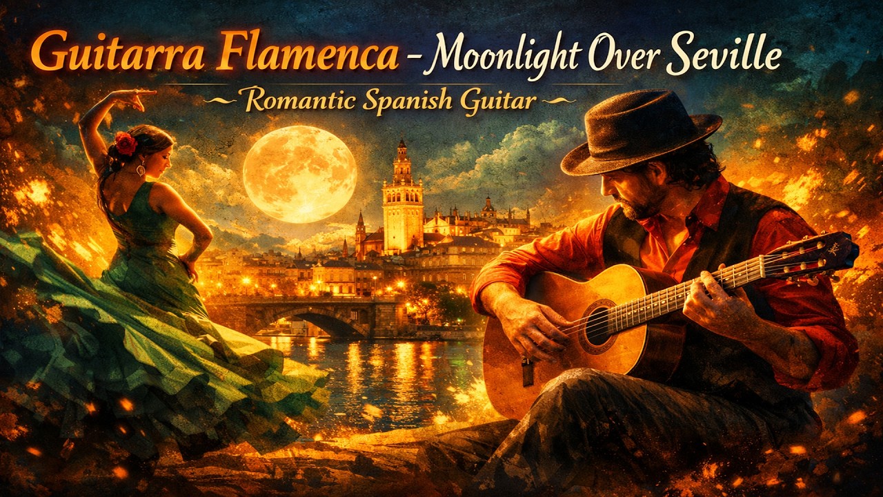Guitarra Flamenca &ndash; Moonlight Over Seville | Romantic Spanish Guitar | BAILE FLAMENCO