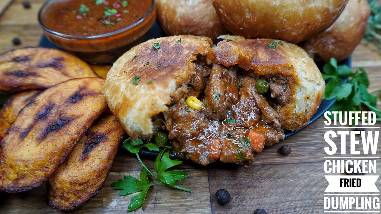 TASTY STUFFED STEW CHICKEN FRIED DUMPLING