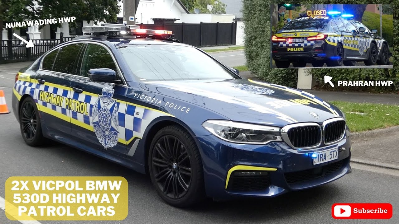 VICPOL // 2x BMW 530D Highway Patrol Sedans - On Scene Of Separate Incidents - Hawthorn + Melbourne