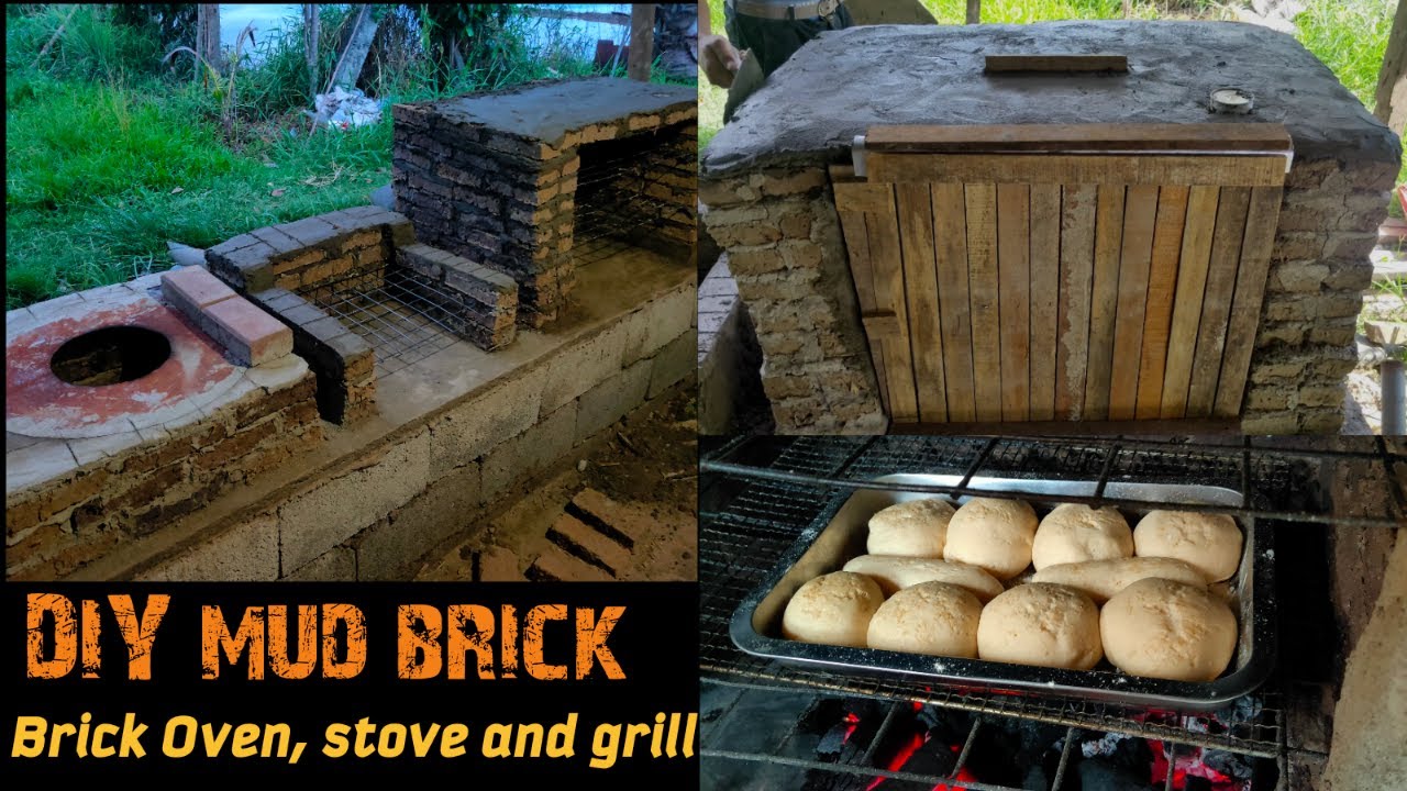 How to make mud brick oven, rocket stove and grill | Paano gumawa ng brick oven Pugon