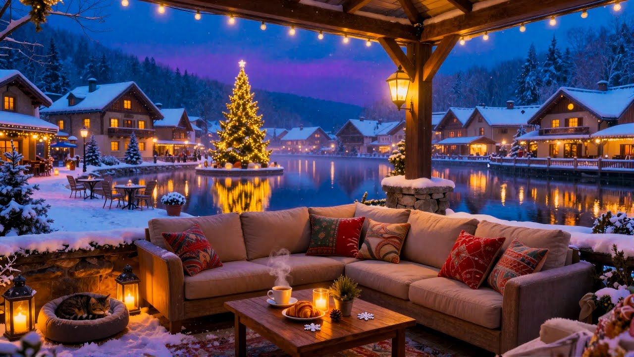 Warm Winter Night With Relaxing Instrumental Jazz Music To Relieve Stress ❄️ Smooth Jazz Music