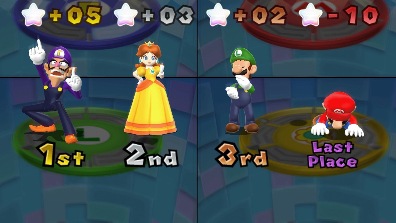 Mario Party 9 - Waluigi vs Mario vs Luigi vs Daisy - Boo's Horror Castle (Master Difficulty)