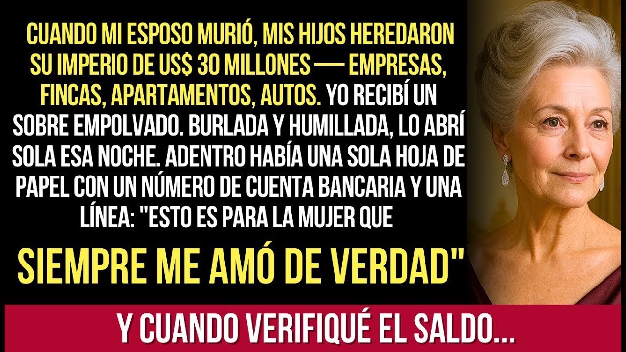 Mis Hijos Se Llevaron US$ 30 Millones, Yo Recibí Un Sobre Empolvado  Lo Que Encontré Adentro Cam