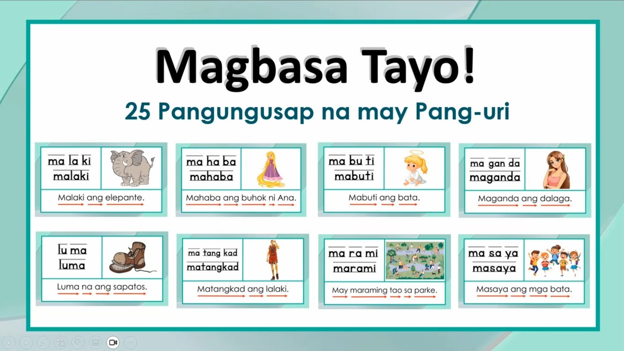 Pagbasa para sa Grade 1 | Mga Salita at Pangungusap | Mga Pang-uri