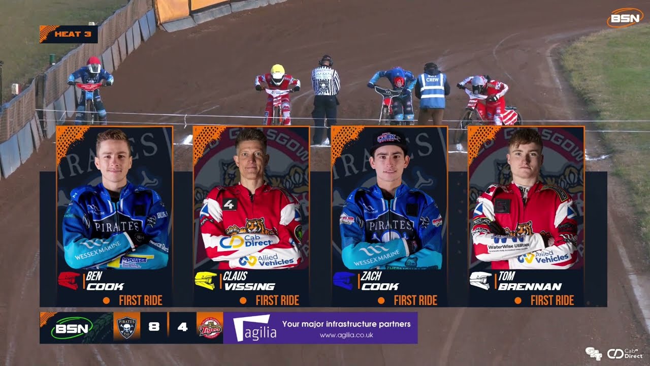 Heat 3 | Poole vs Glasgow | BSN Series Final 1st Leg | POOLE PIRATES SPEEDWAY 2023