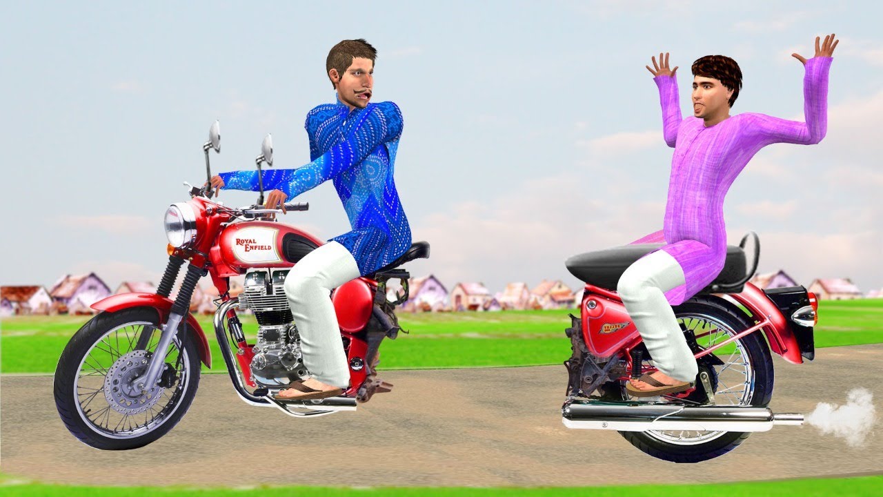 जादुई टूटी हुई बुलेट बाइक Magical Broken Motorbike Comedy Video