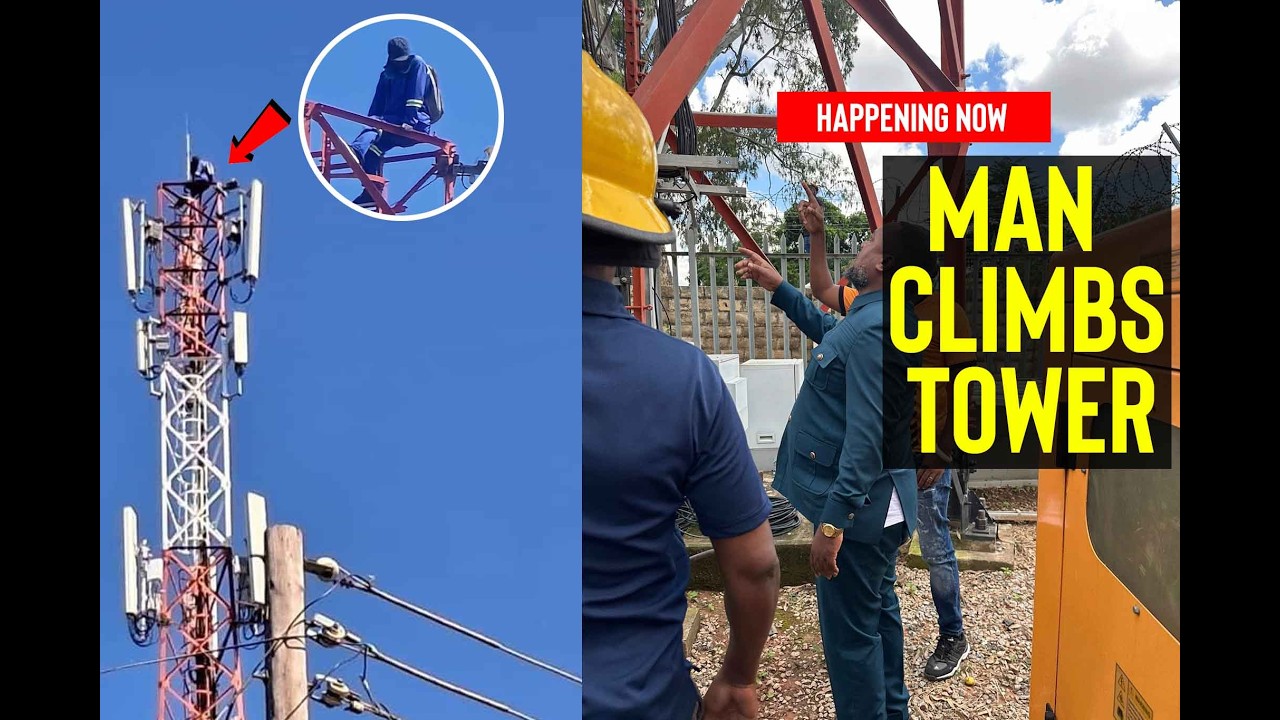 HAPPENING NOW: Man Climbs Network Tower at Matero Secondary — Emergency Response Underwa