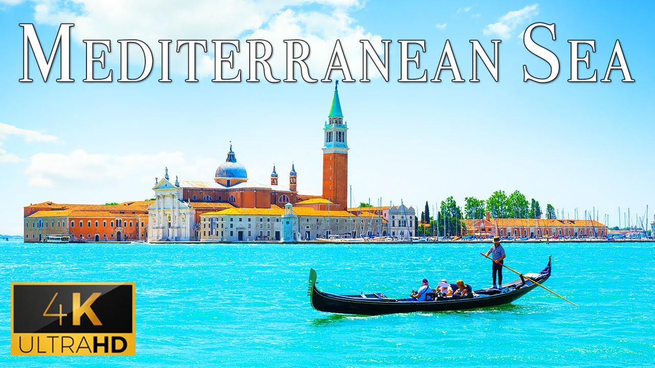 FLYING OVER MEDITERRANEAN (4K UHD) - Piano Music Along With Beautiful Nature Film To Relax Lately
