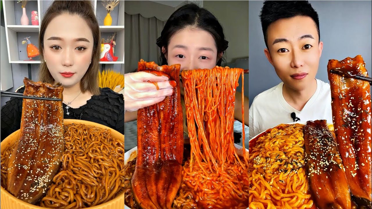 Real Mukbang:) 2x Korean Spicy NoodlesWith Eel Fish Eating Challenge EatingSounds | Asmr Mukbangs