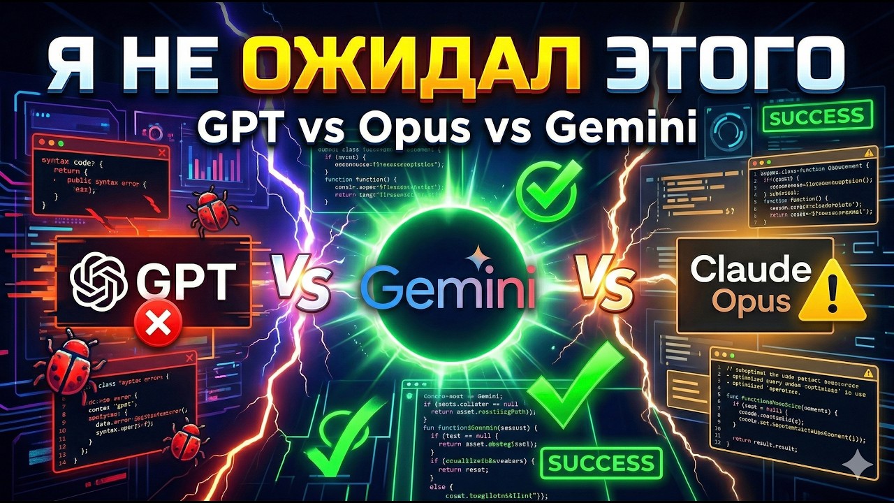 Какая LLM лучше кодит? GPT, Opus или Gemini &mdash; неожиданный итог. Разработка с subagents