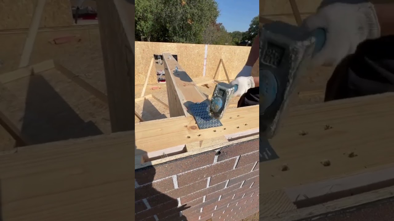 Speed, precision, and a very big hammer. #houseconstruction #modernliving #tinyhouse