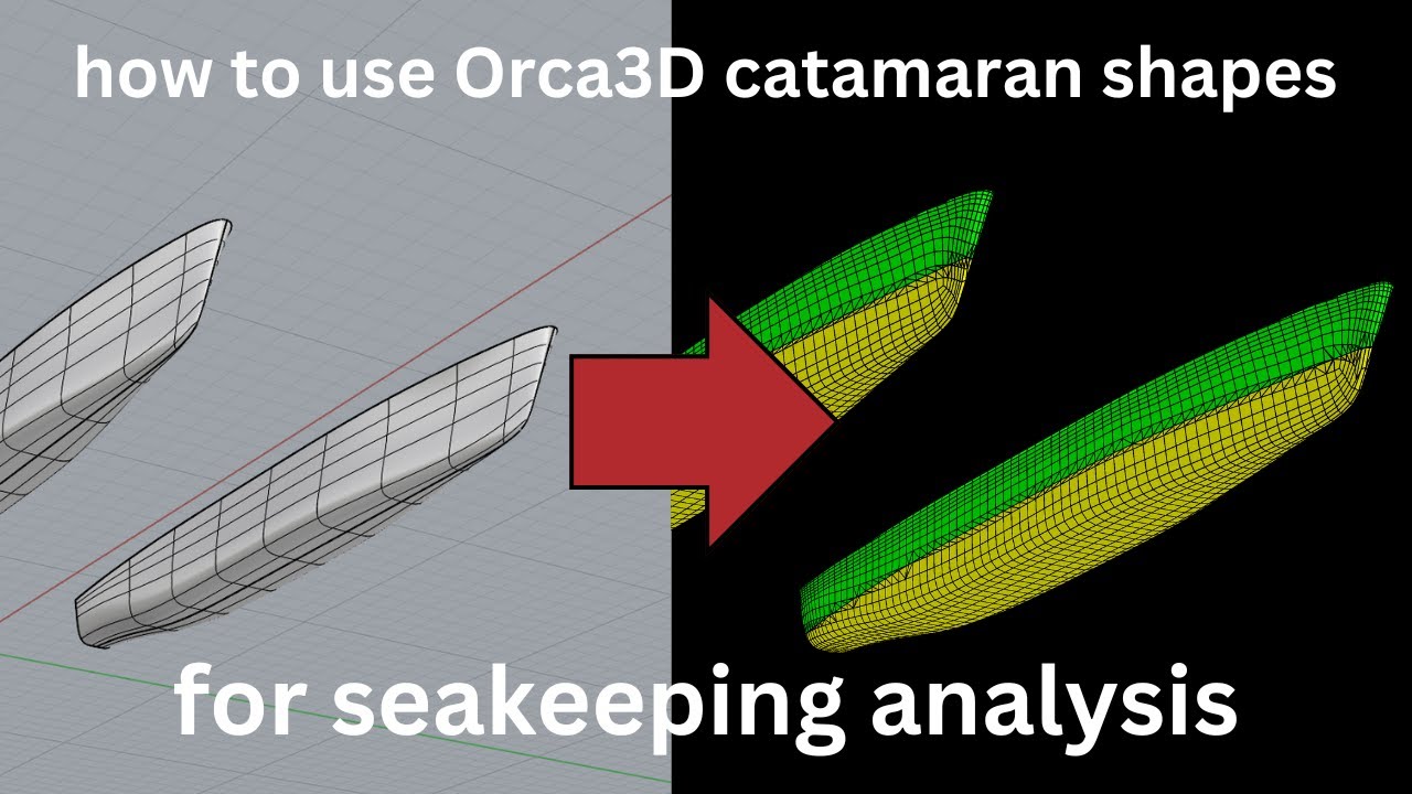 How use Orca3D catamaran shapes in a seakeeping analysis