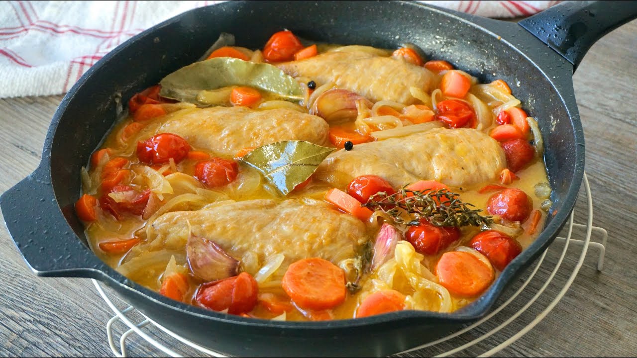 Pechugas de pollo en escabeche. ¡Receta fácil y rápida!