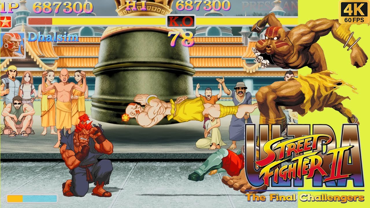 Ultra Street Fighter 2 (2017) - Acade Mode Walkthrough - Dhalsim - 4k 60FPS.