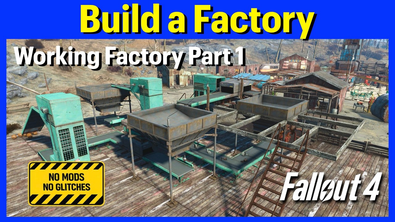 Постройте работающую фабрику в Fallout 4 с помощью Contraptions Workshop Часть 1