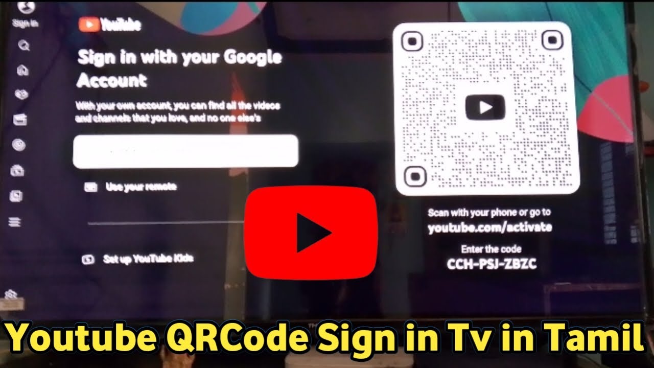 Smart tv signin into youtube app in tamil