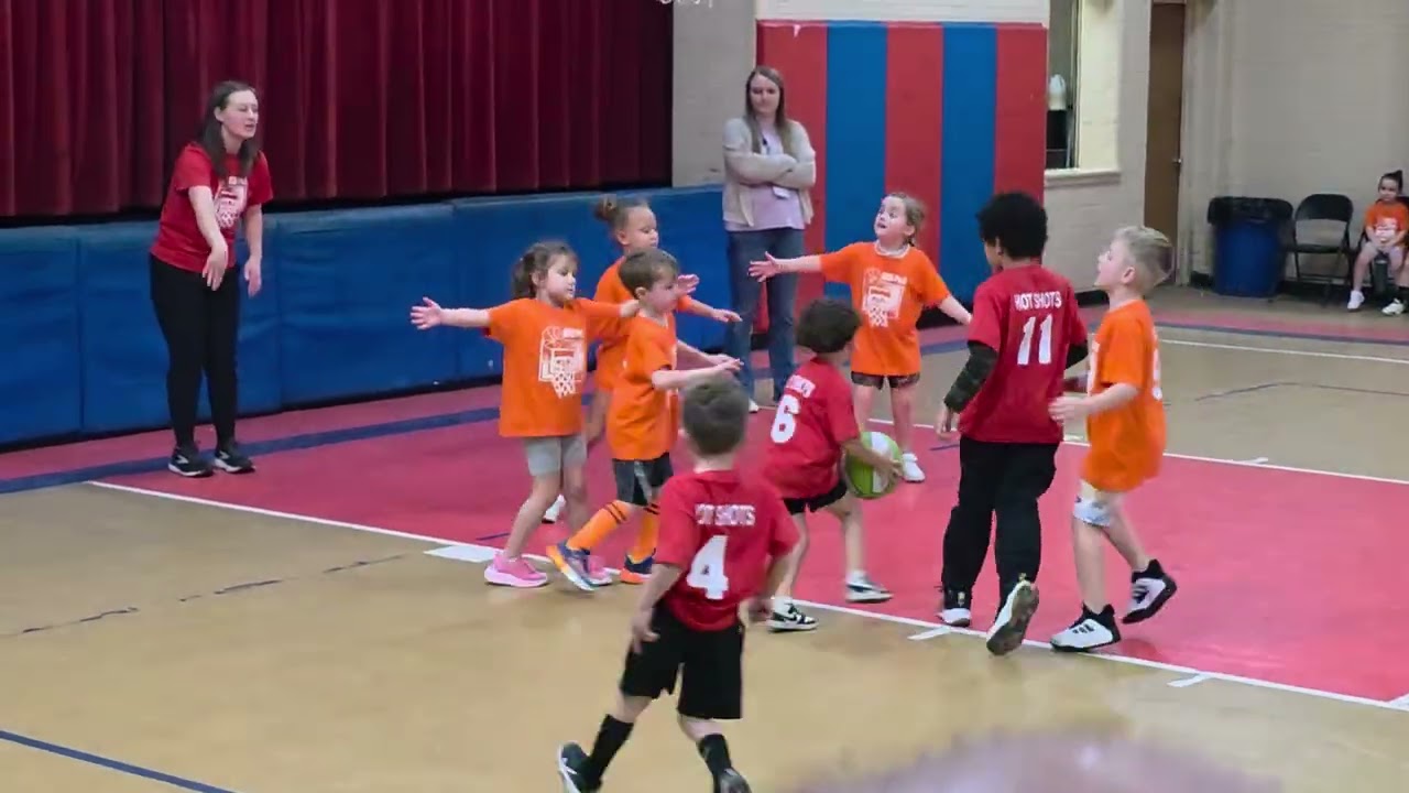 2/10/26 Dae Dae's (Hot Shots in Red Shirts) 2nd Pee Wee  basketball game, Kerns Gym