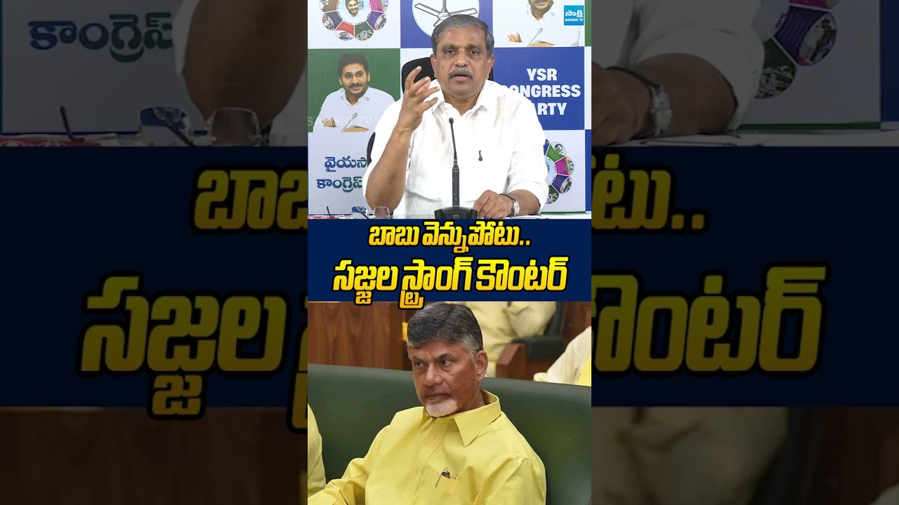 బాబు వెన్నుపోటు.. సజ్జల స్ట్రాంగ్ కౌంటర్ #sajjalaramakrishnareddy #chandrababu #ytshorts #sakshitv