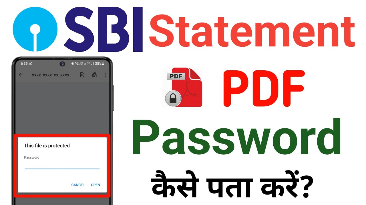 Sbi Email Statement Pdf Password Kaise Pata Kare || How To Get Sbi Statement Pdf Password.