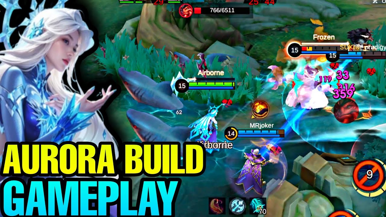 AURORA MAGIC BUILD 8 MOBA LEGEND GAMEPLAY WITH AURORA I