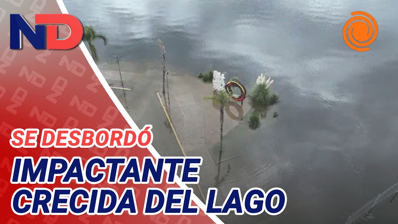Carlos Paz: la crecida del lago San Roque desbordó la costanera tras la apertura de válvulas