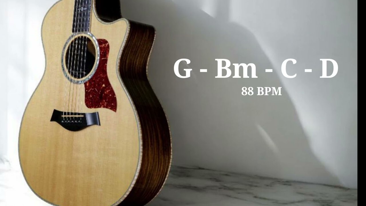 Acoustic Guitar Loop Strumming 88 BPM [ G-Bm-C-D ]