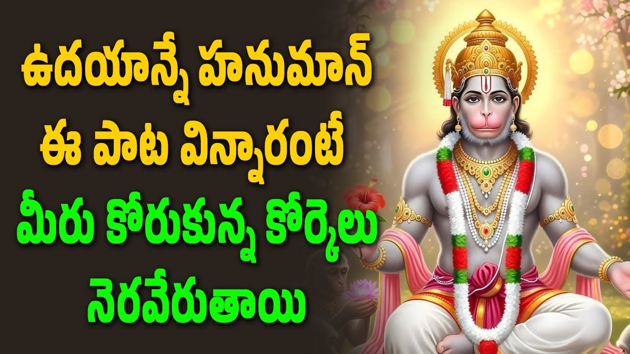 ఉదయాన్నే హనుమాన్ ఈ పాట విన్నారంటే మీరు కోరుకున్న కోర్కెలు నెరవేరుతాయి | Bhakthi Velugu