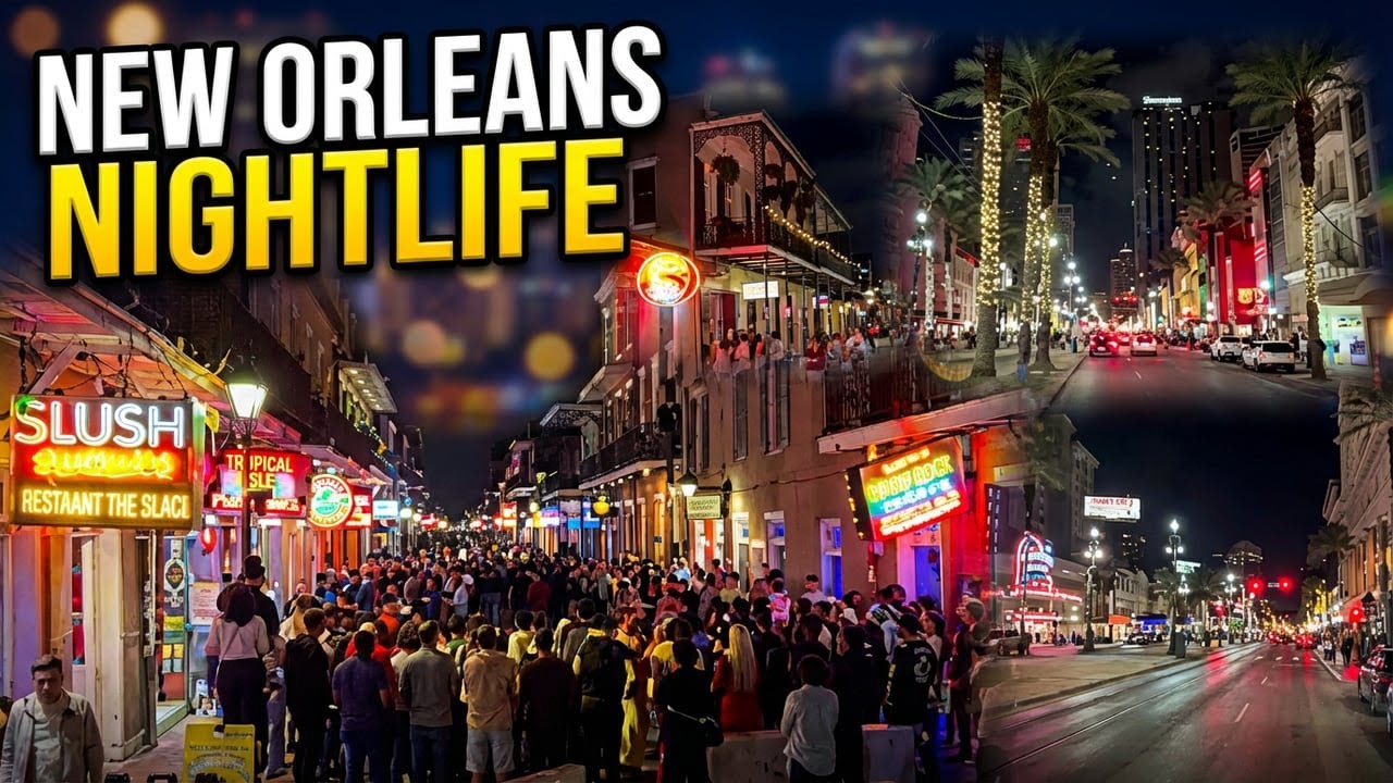 NEW ORLEANS CHRISTMAS NIGHTLIFE | BOURBON STREET AFTER DARK 4K