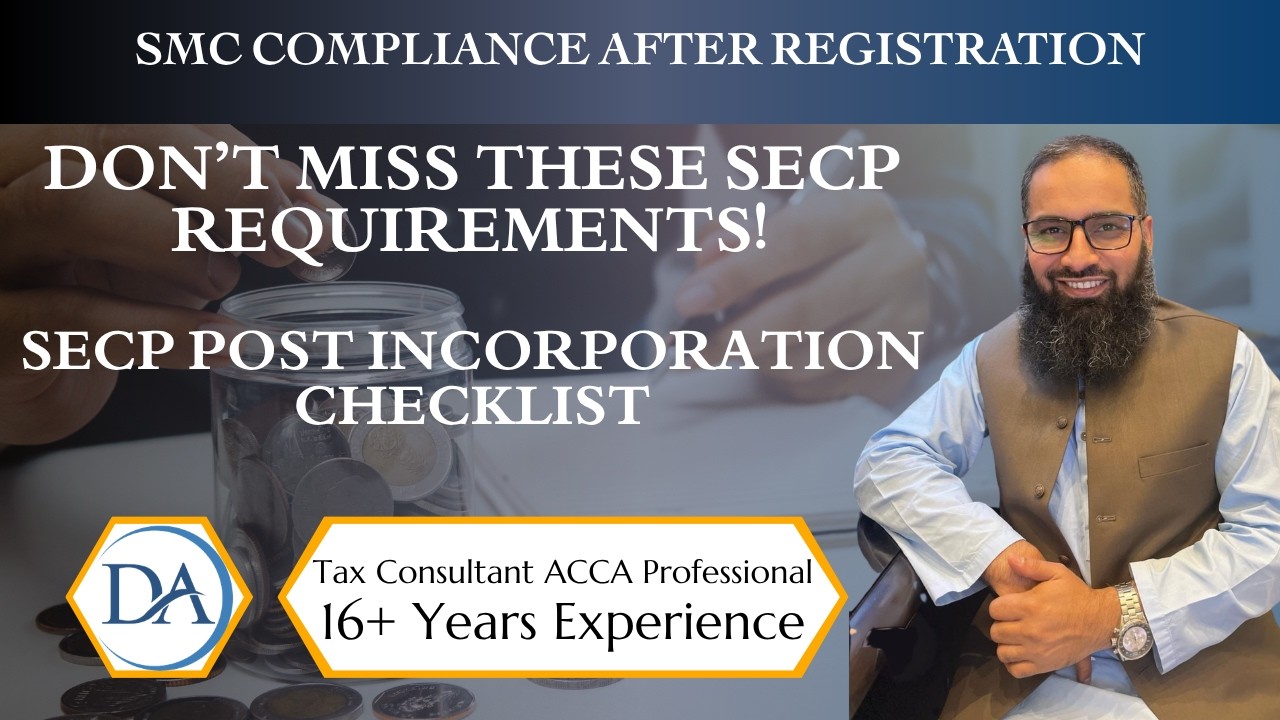 Single Member Company Compliance After Registration Pakistan
