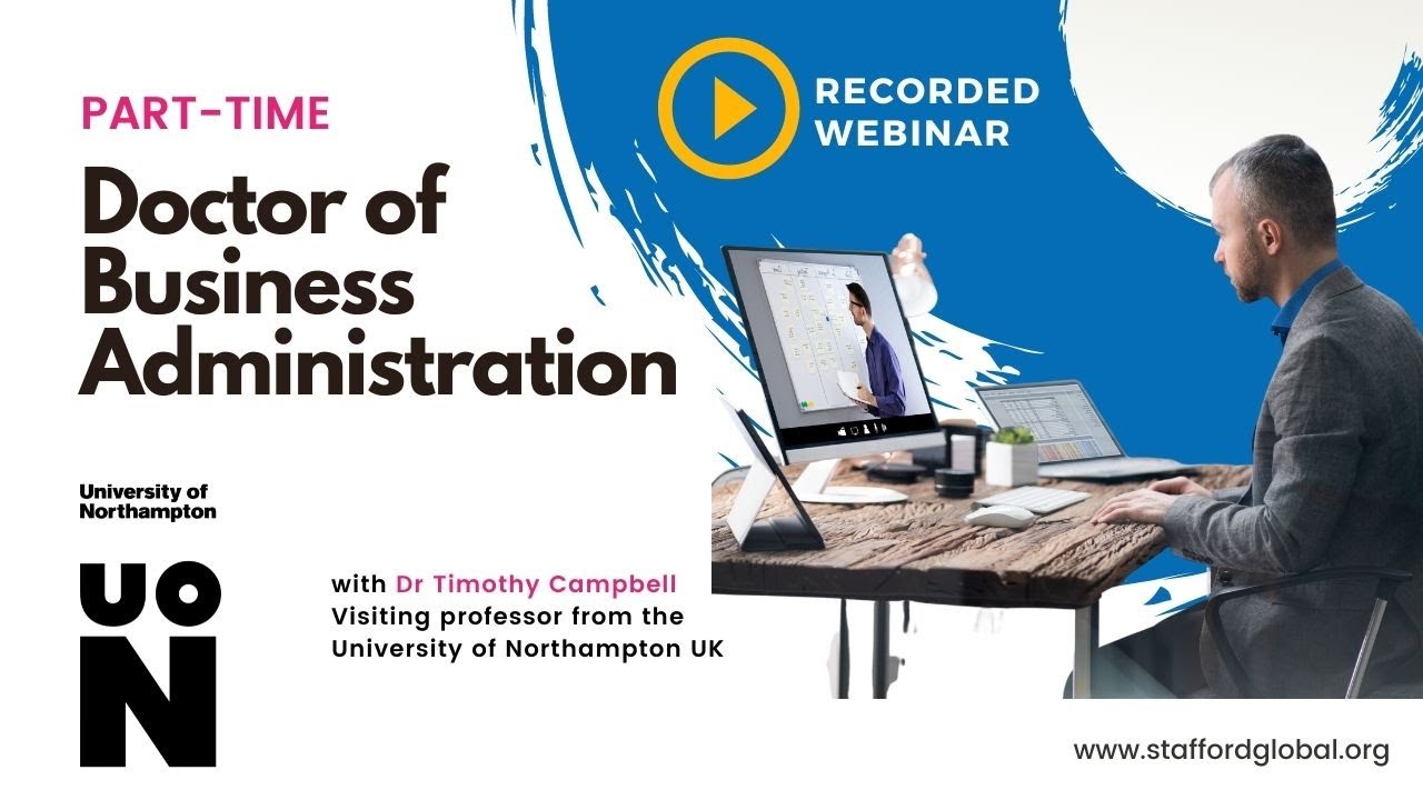 University of Northampton DBA Webinar - 29 March 2022