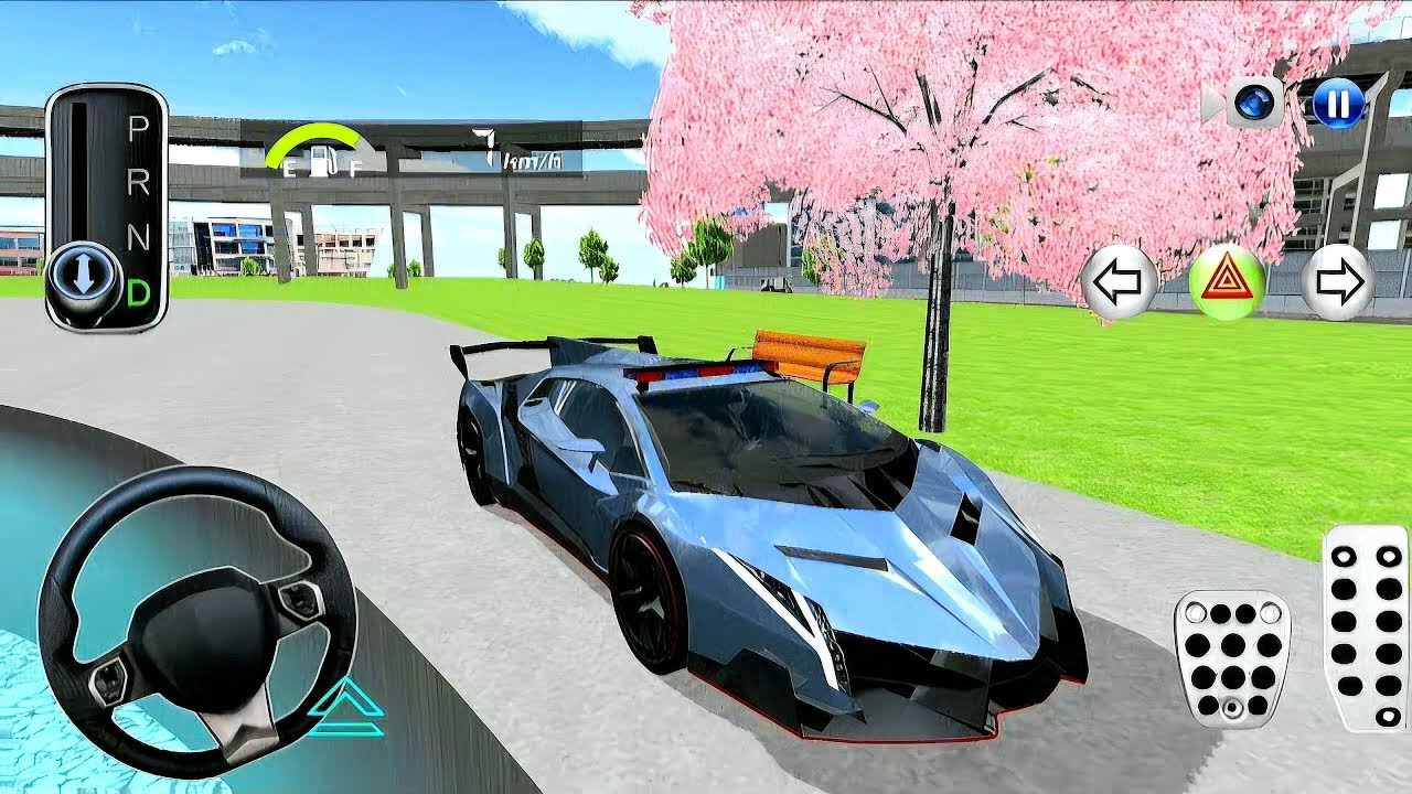 3D Driving Class Simulation -- Funny Police Officer Refuel His Super Car Gas Crazy Driving Gameplay
