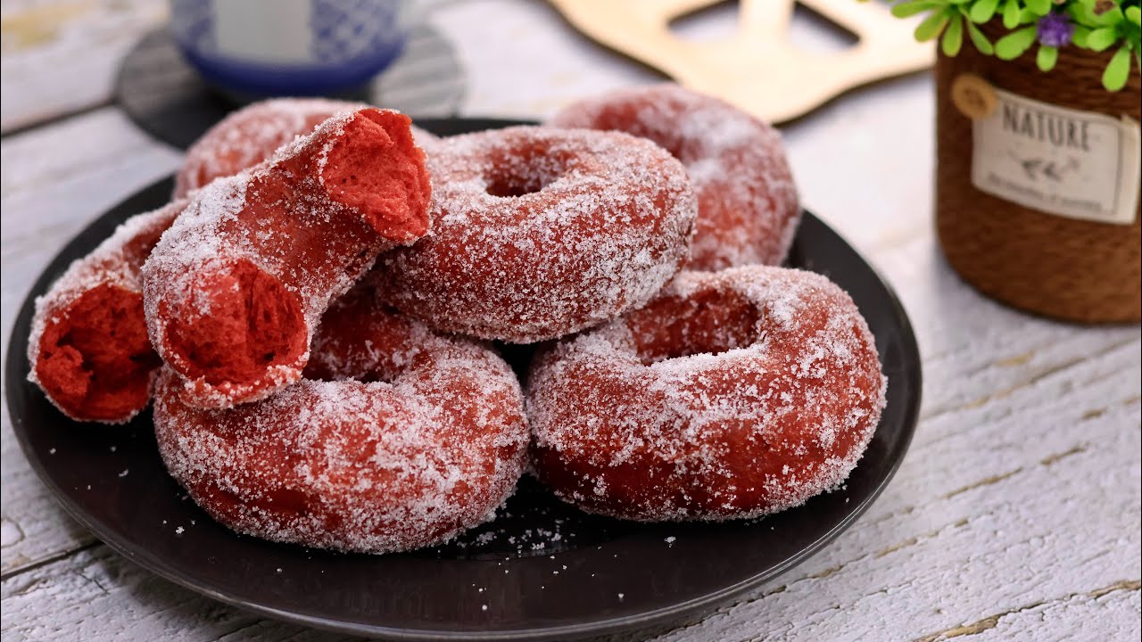 Donut Red Velvet Viral lembut gebu dan sedap