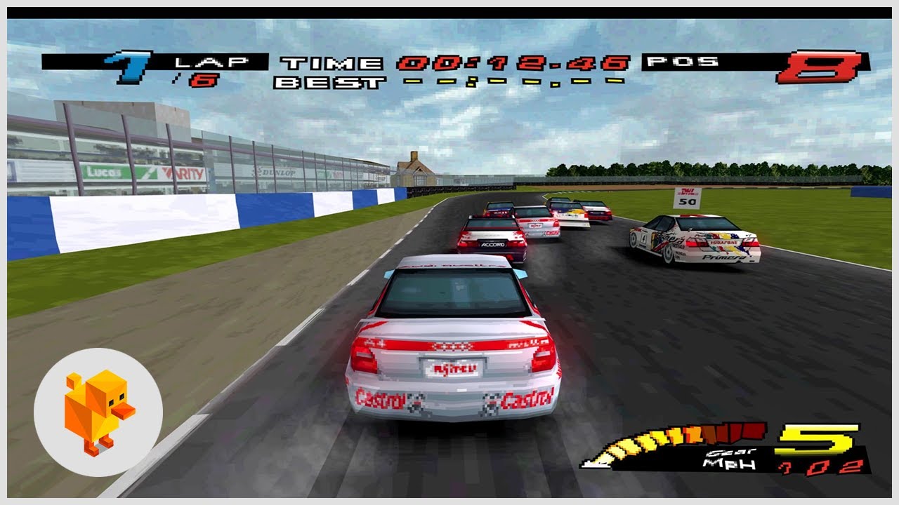TOCA Touring Car Championship (PS1) Short Career - Round 1 & 2 Donington - DuckStation Emulation